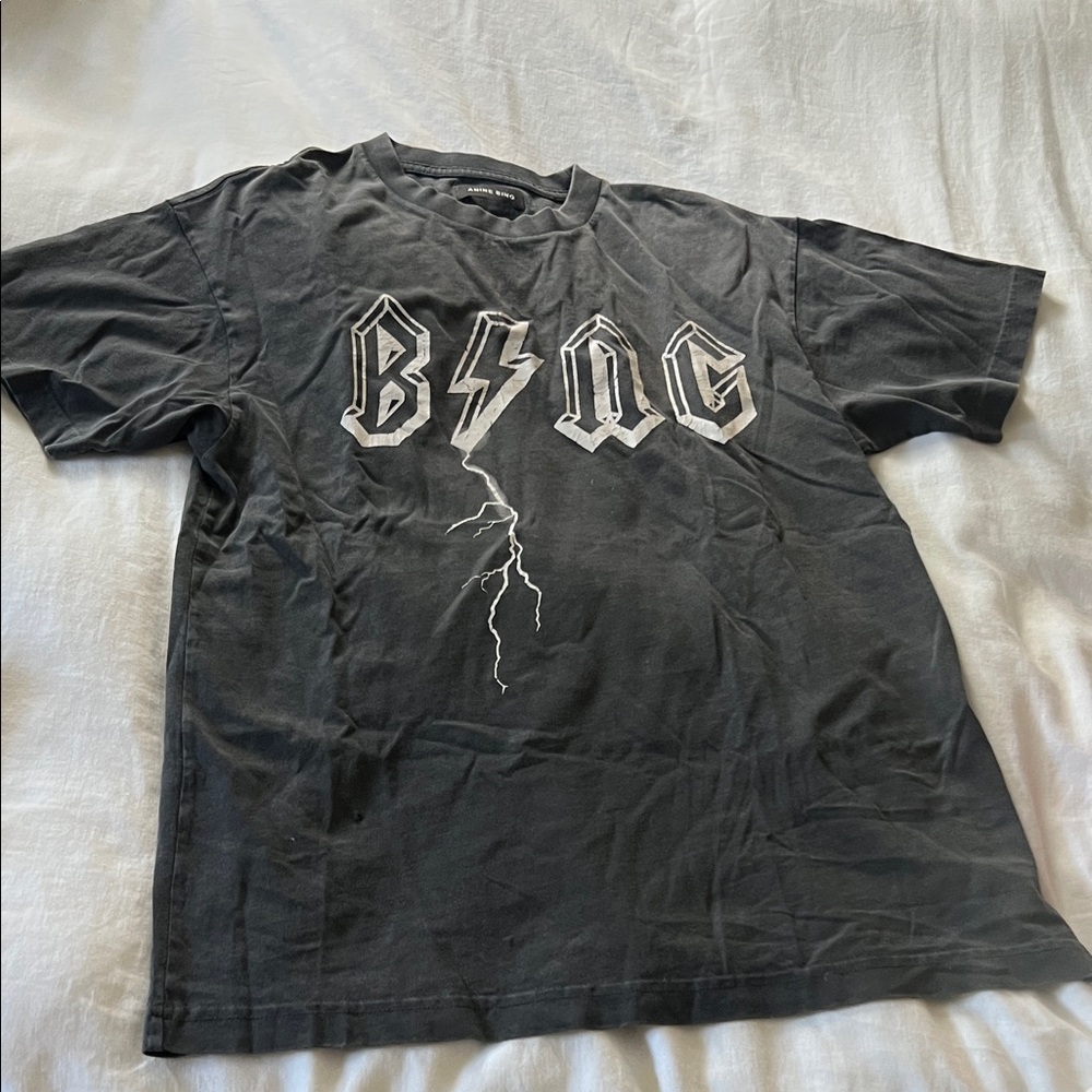 Anine Bing Charcoal Gray T-Shirt